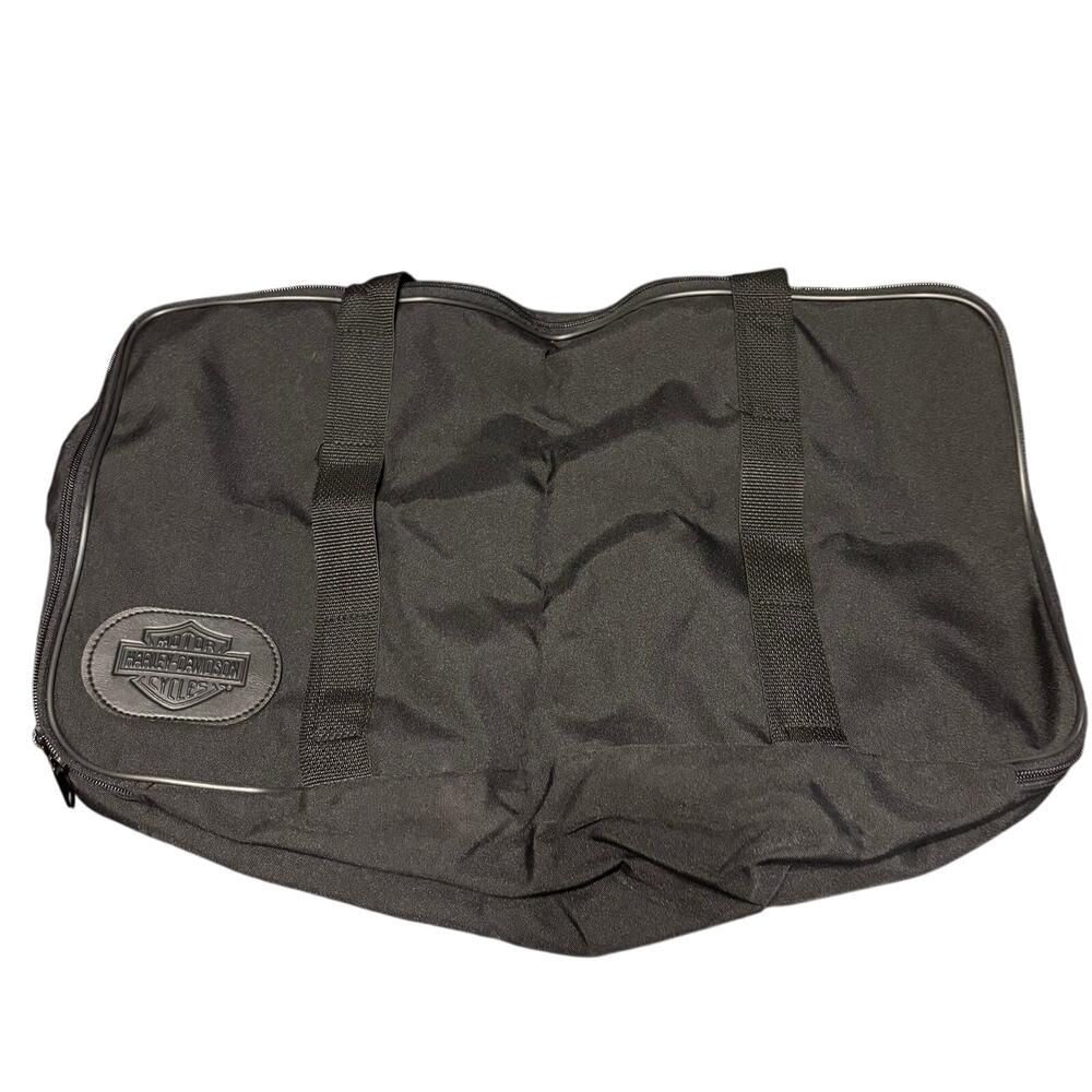 Harley Davidson Black Duffel Bag Motorcycle Saddle Insert Biker Travel Tour